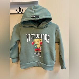 Kids Green RGSTR Hoodie - Victorious Bear Design